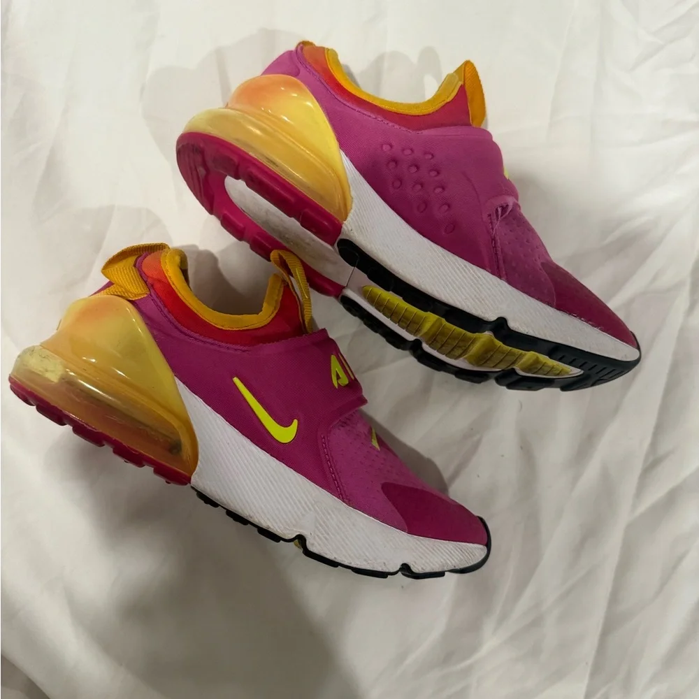 Nike Kids Air Max 270 Extreme SE PS Sunrise Slip On Sneakers Size 12c - Picture 6 of 10